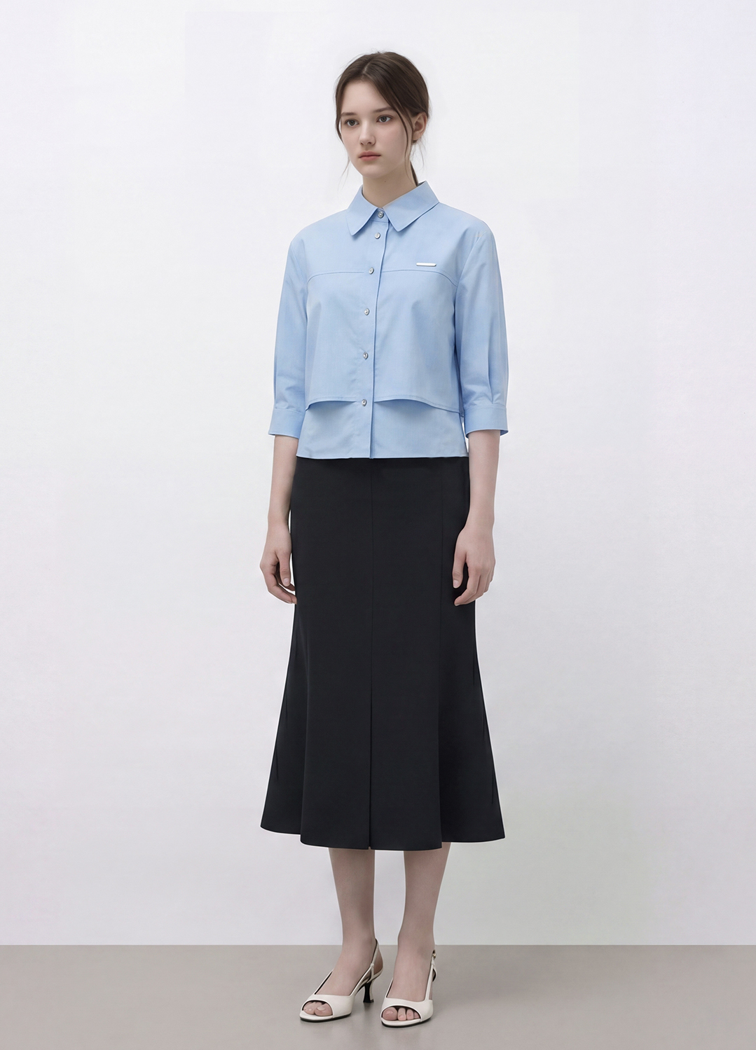머메이드 슬릿 스커트_DARK NAVY_7
