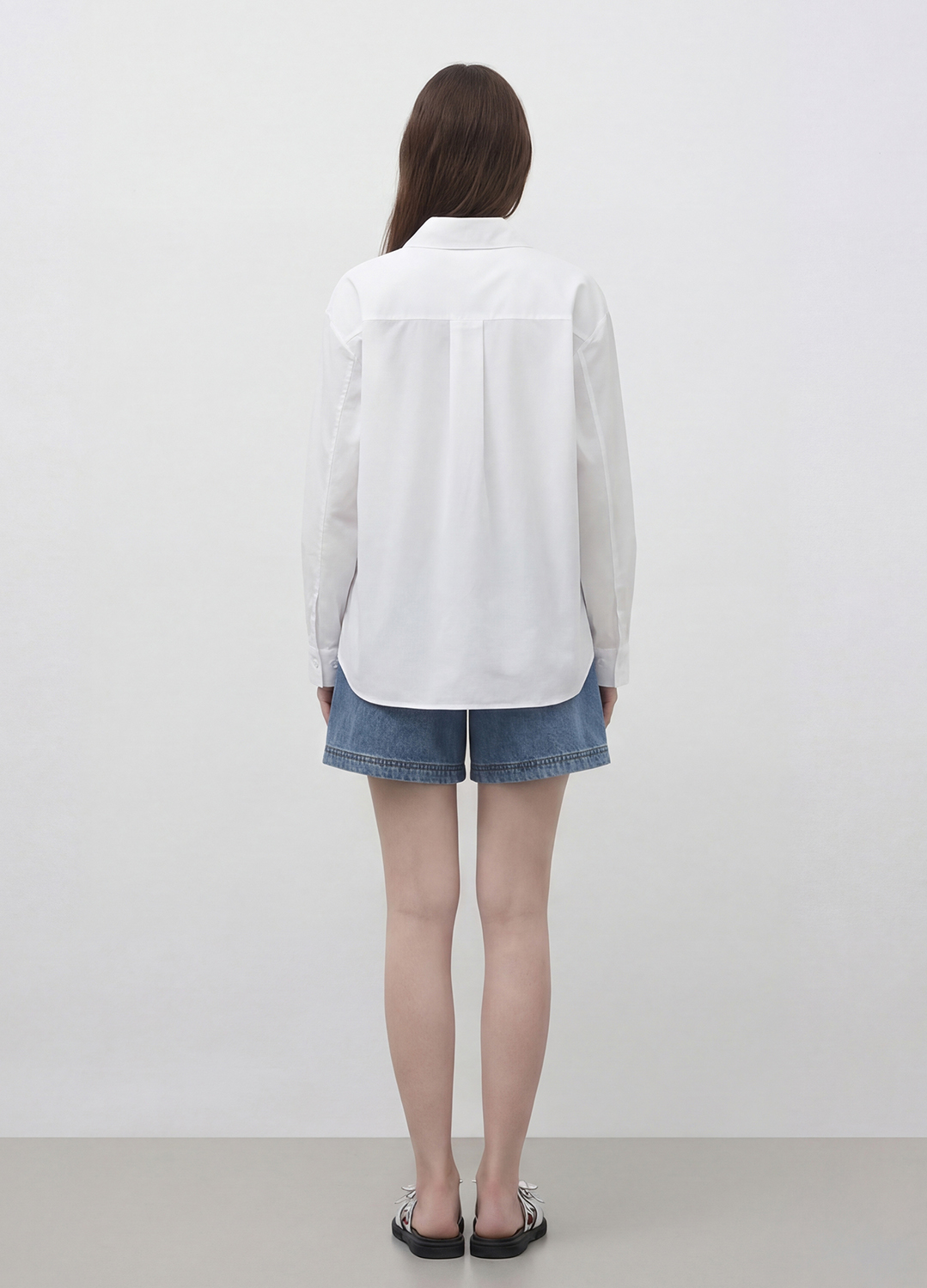 아웃 포켓 캐주얼 셔츠_WHITE_7