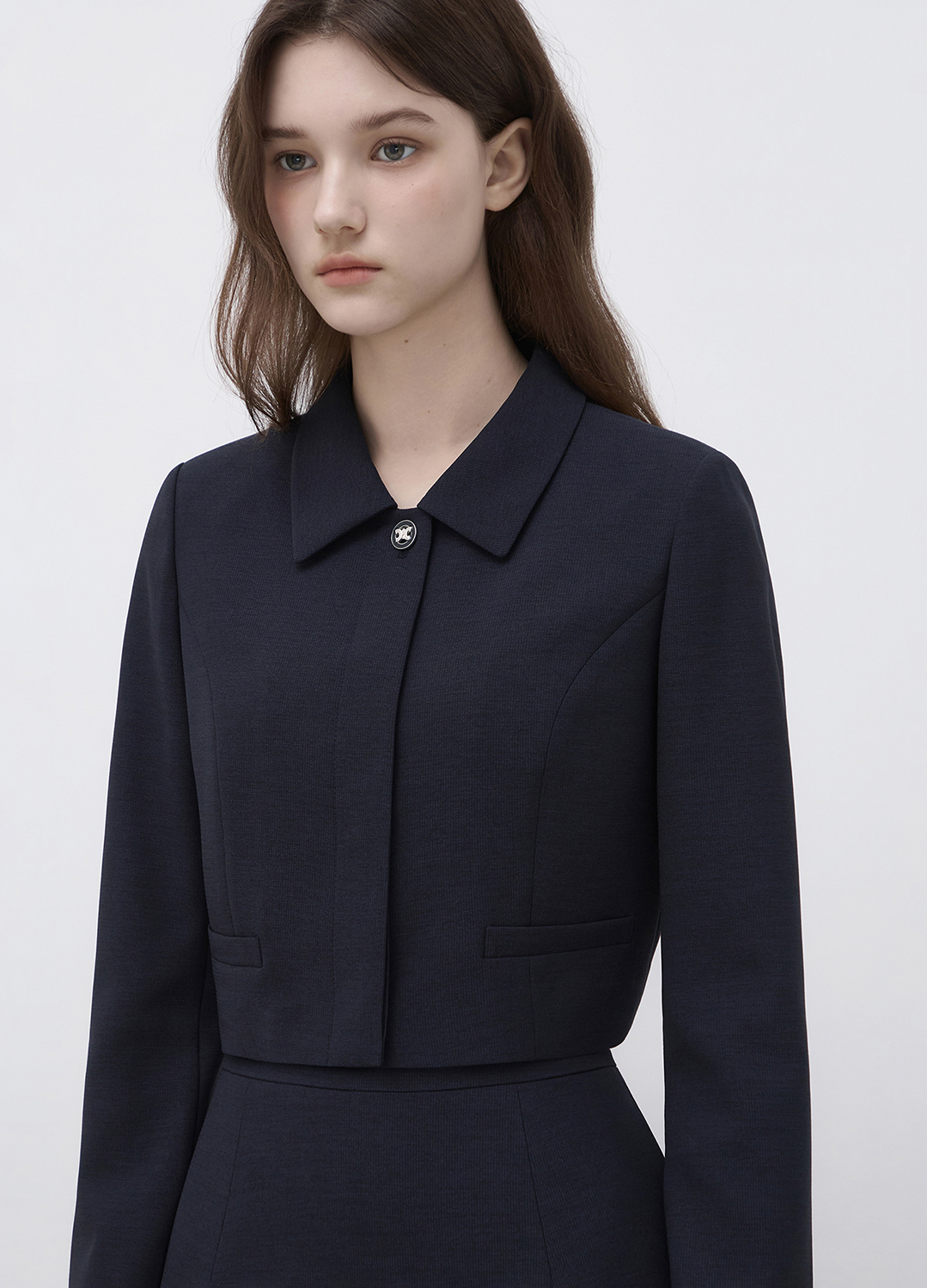 스탠 카라 슬림 자켓_DARK NAVY_7