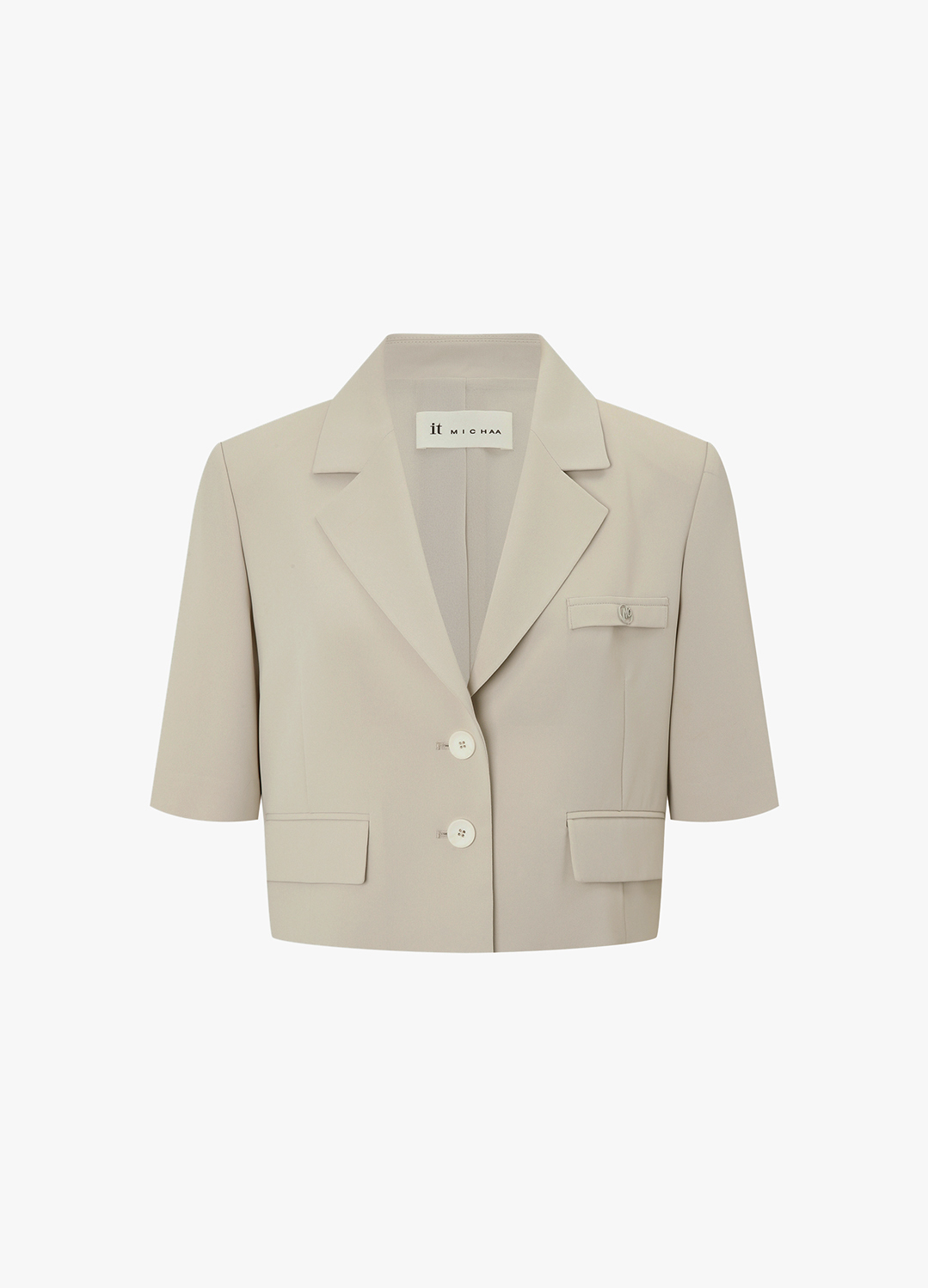 레터링 포인트 크롭 자켓_LIGHT BEIGE_10