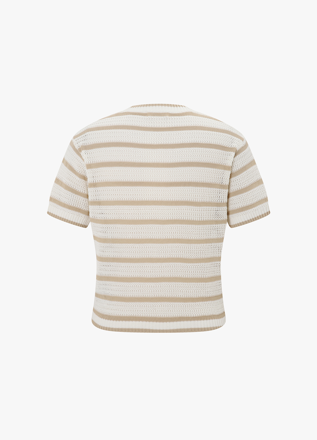 [Exclusive]스트라이프 크로쉐 니트 탑_BEIGE_13