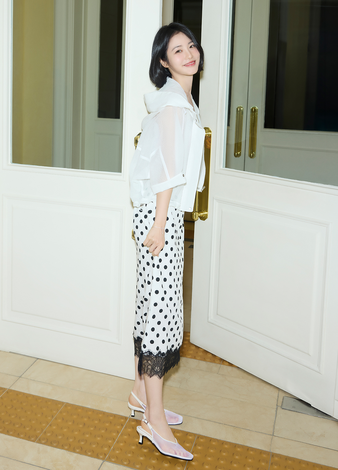 도트 레이스 헴 스커트_IVORY_5