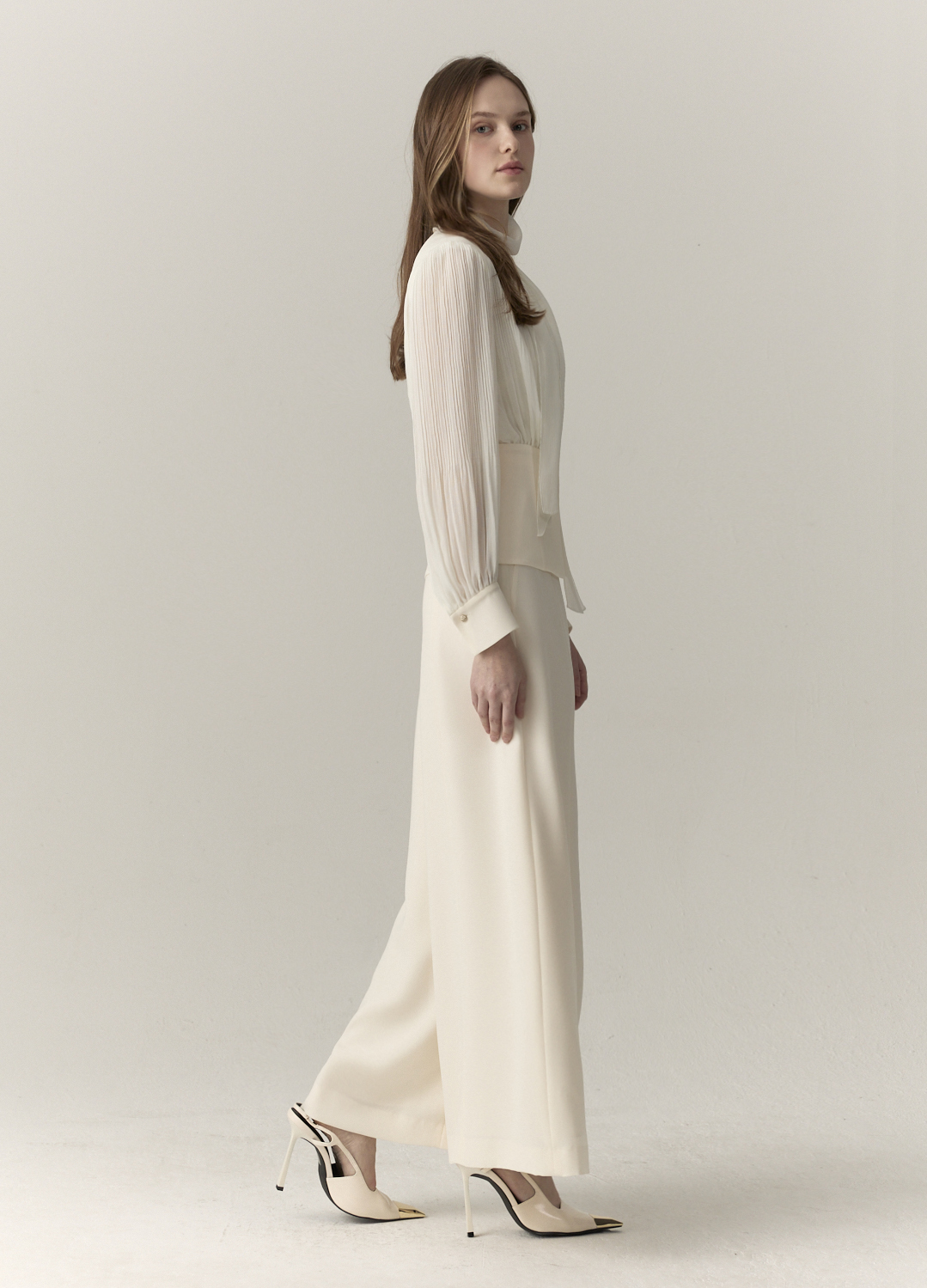 [BRIDE]와이드 스트레이트 핀턱 팬츠_CREAM_10