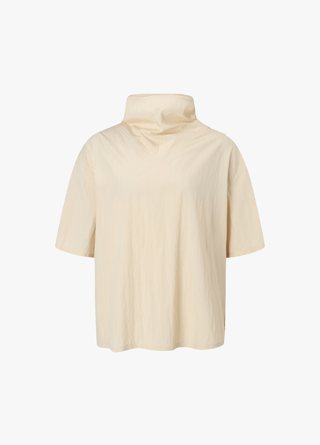 [시즌오프]드레이프 하이넥 디테일 블라우스_LIGHT BEIGE_13
