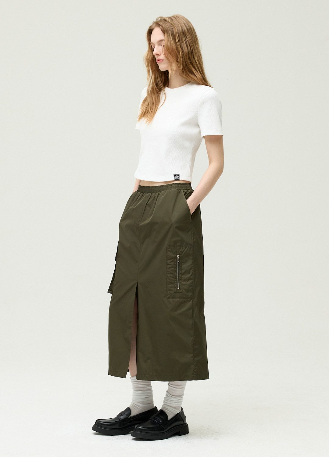 [시즌오프]슬림 크루넥 하프 티셔츠_WHITE_5