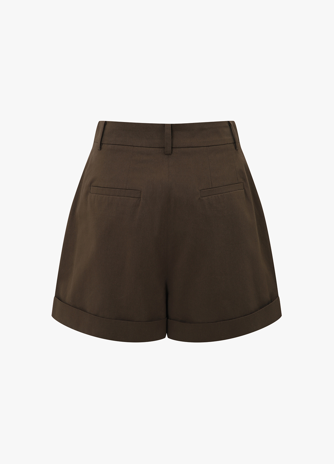 [Exclusive]클래식 턴업 쇼츠 팬츠_BROWN_20