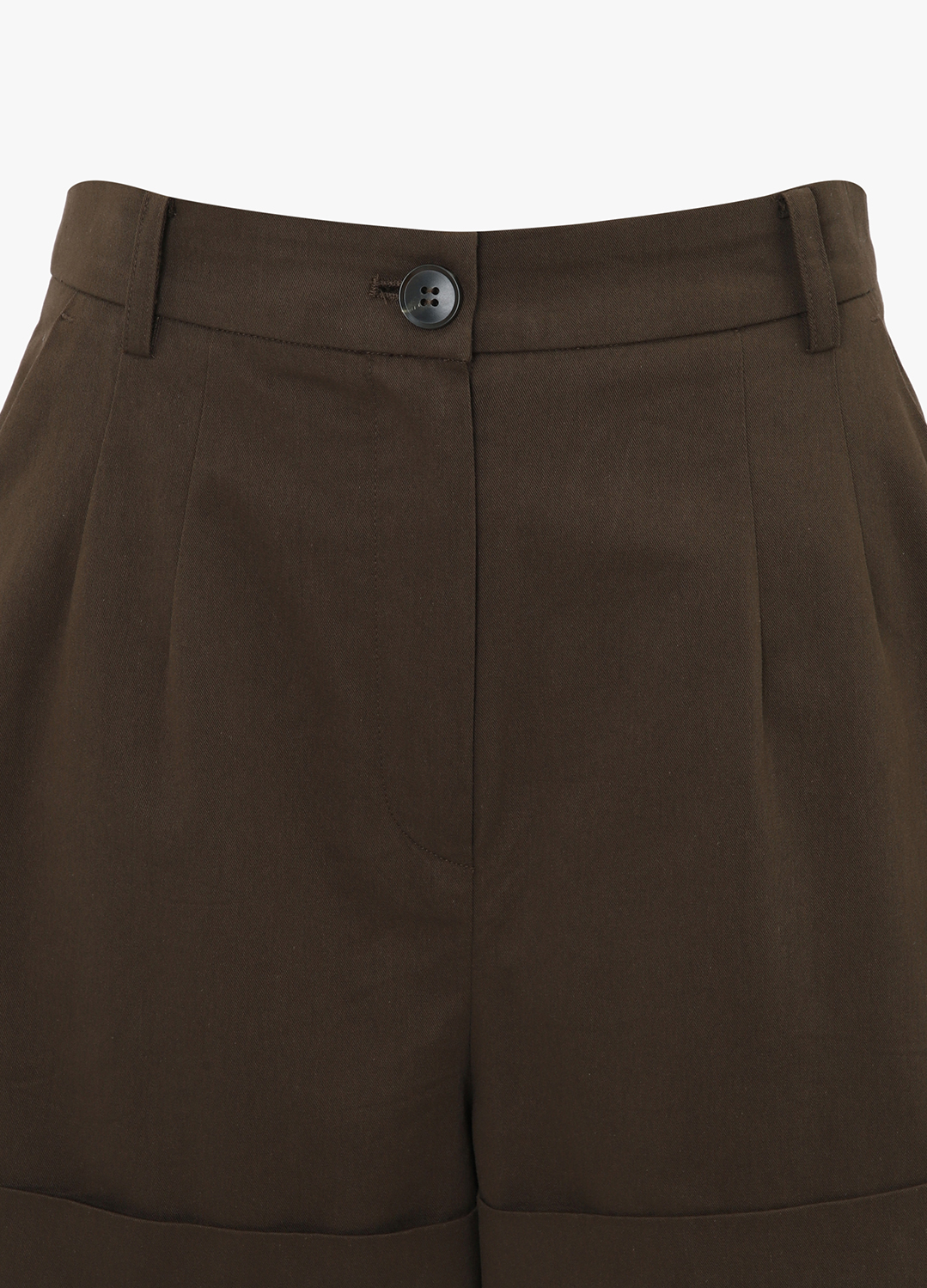 [Exclusive]클래식 턴업 쇼츠 팬츠_BROWN_21