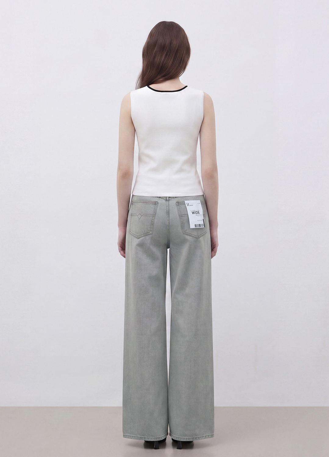 와이드 데님 팬츠_GREY_8