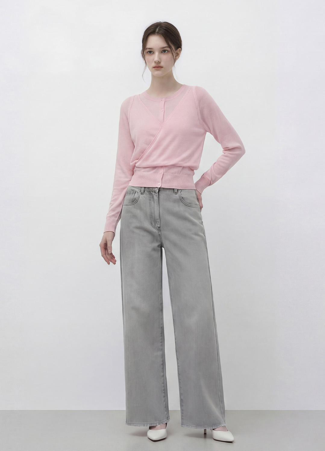 와이드 데님 팬츠_GREY_4