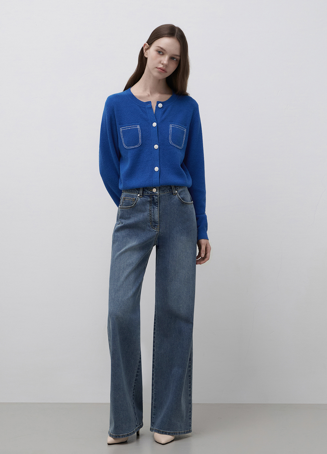 와이드 워싱 데님 팬츠_BLUE_6