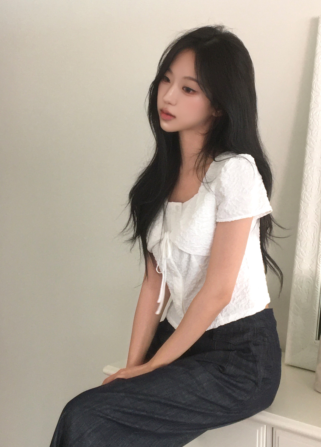 투버튼 와이드 데님 팬츠_INDIGO_9