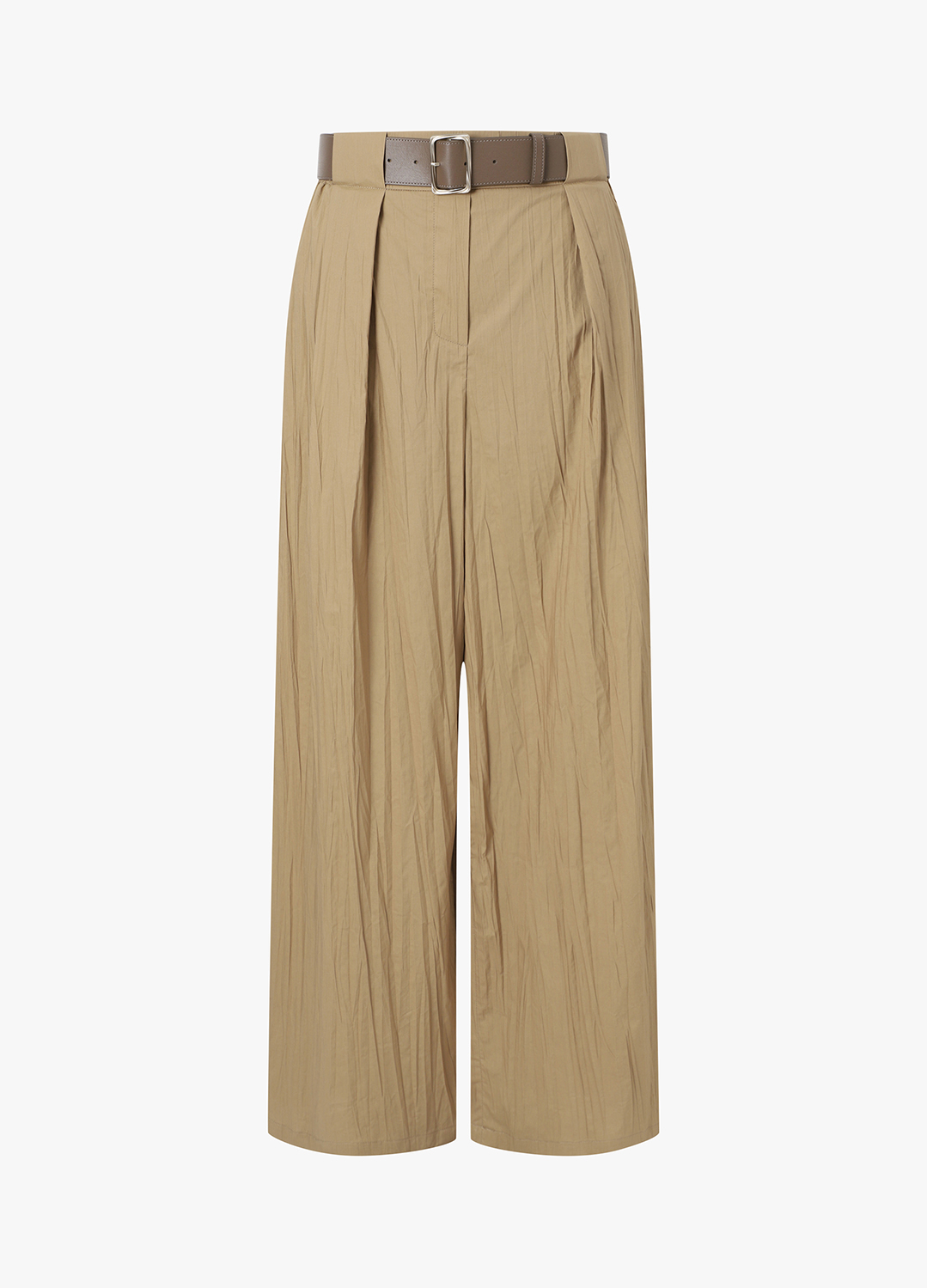 투턱 디테일 와이드 팬츠_KHAKI BEIGE_10