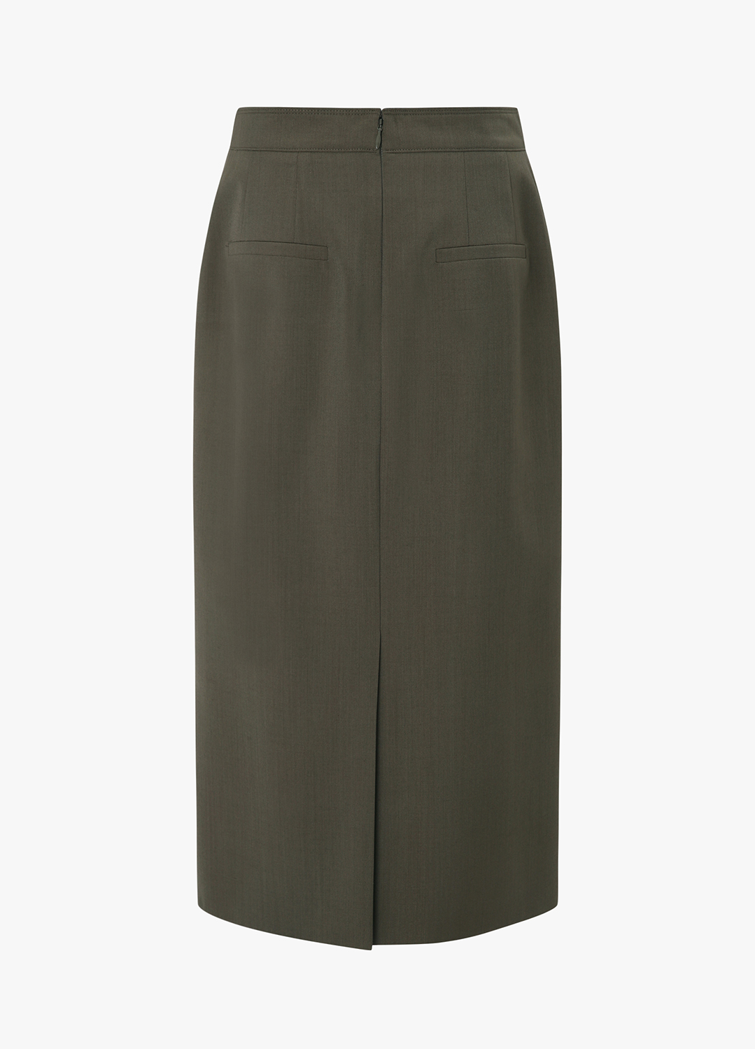 울 H라인 사이드 슬릿 스커트_KHAKI BROWN_12