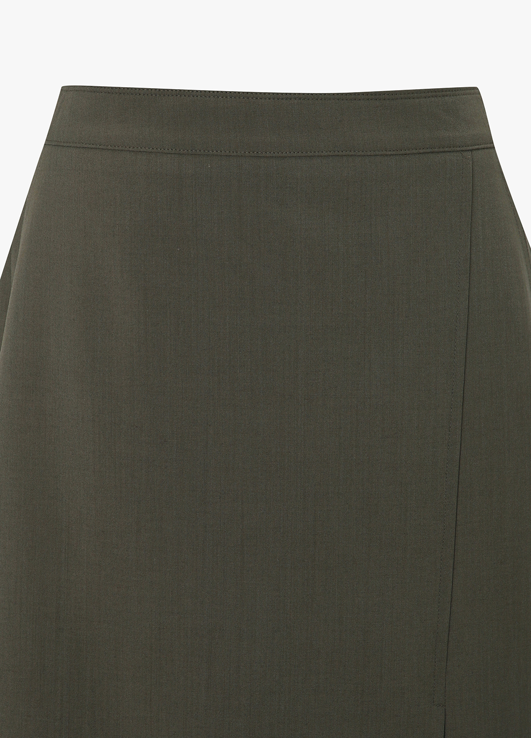 울 H라인 사이드 슬릿 스커트_KHAKI BROWN_13