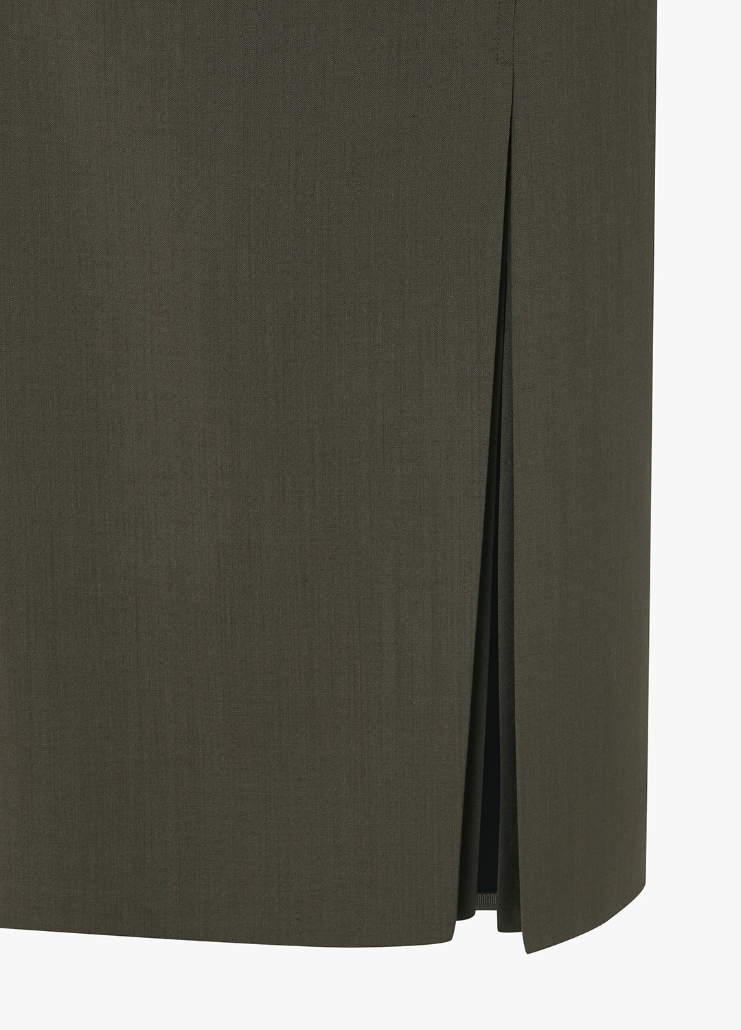 울 H라인 사이드 슬릿 스커트_KHAKI BROWN_14