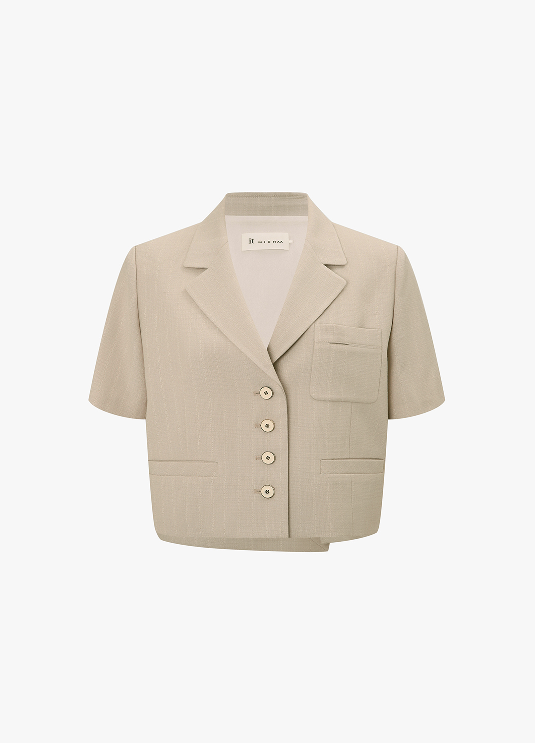 포켓 포인트 크롭 자켓_LIGHT BEIGE_10