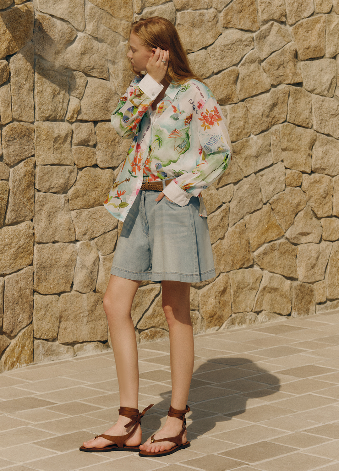 워싱 데님 쇼츠_BLUE_8