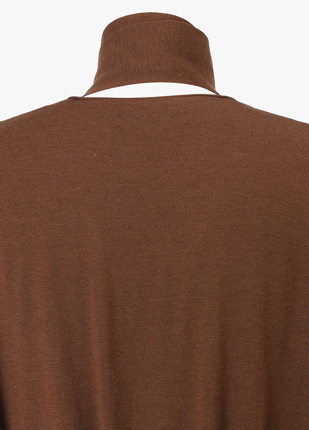 머플러 브이넥 니트 베스트_BROWN_14