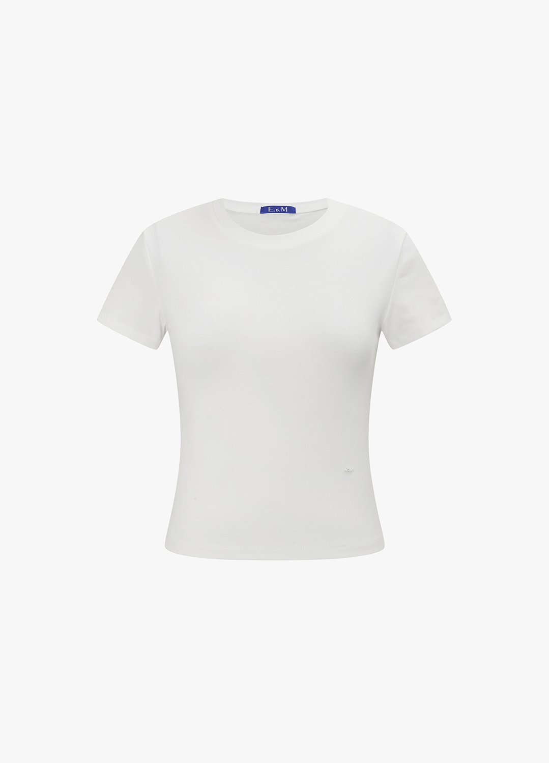 슬림핏 라운드 크롭 티셔츠_WHITE_21