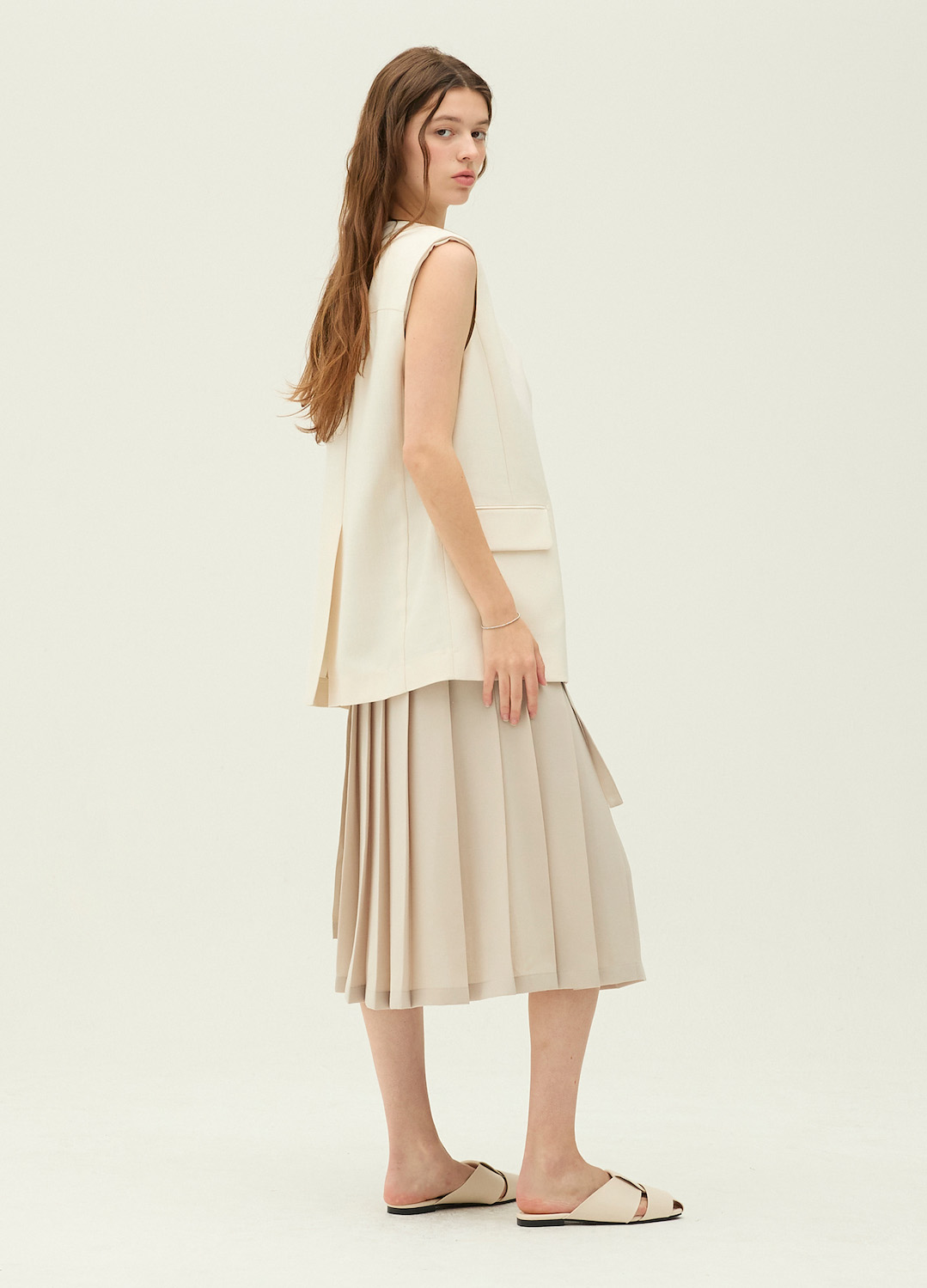 [시즌오프]벨티드 테일러드 베스트 자켓_LIGHT BEIGE_9