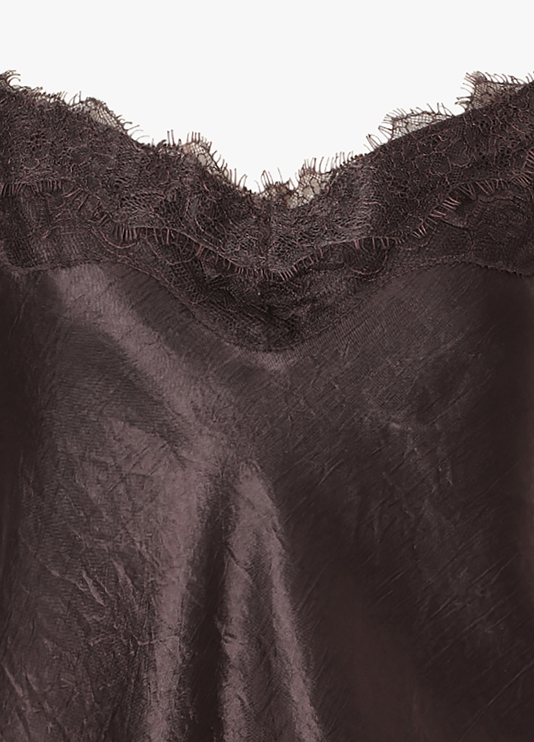[시즌오프]사틴 레이스 슬리브리스 탑_DARK BROWN_15