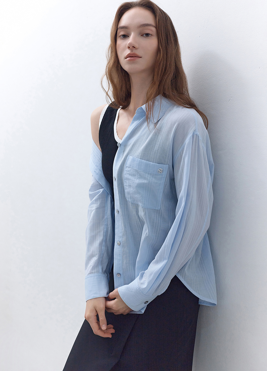 스트라이프 시어 셔츠_SKY BLUE_5