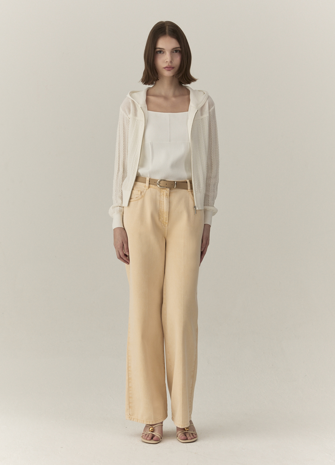 와이드 핏 데님 팬츠_LIGHT ORANGE_6