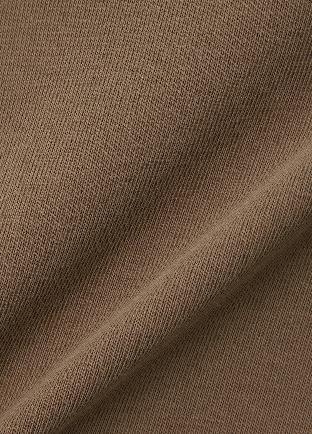 언밸런스 배색 포인트 티셔츠_BROWN_20