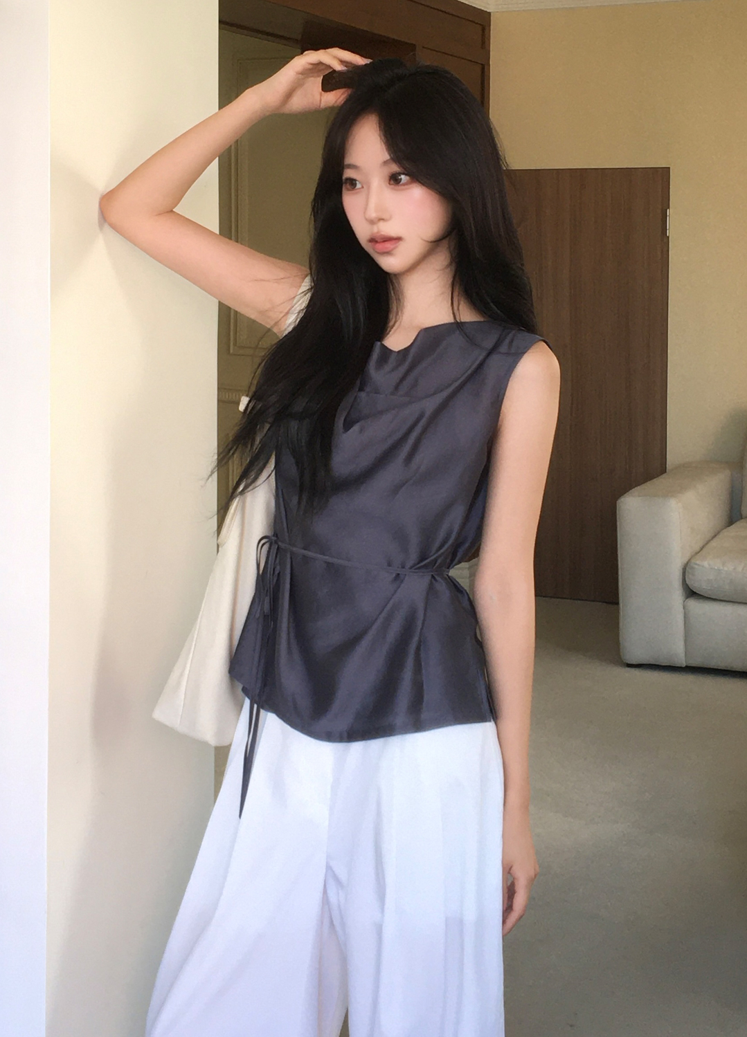 [Exclusive]쿨 텍스처 와이드 팬츠_WHITE_25