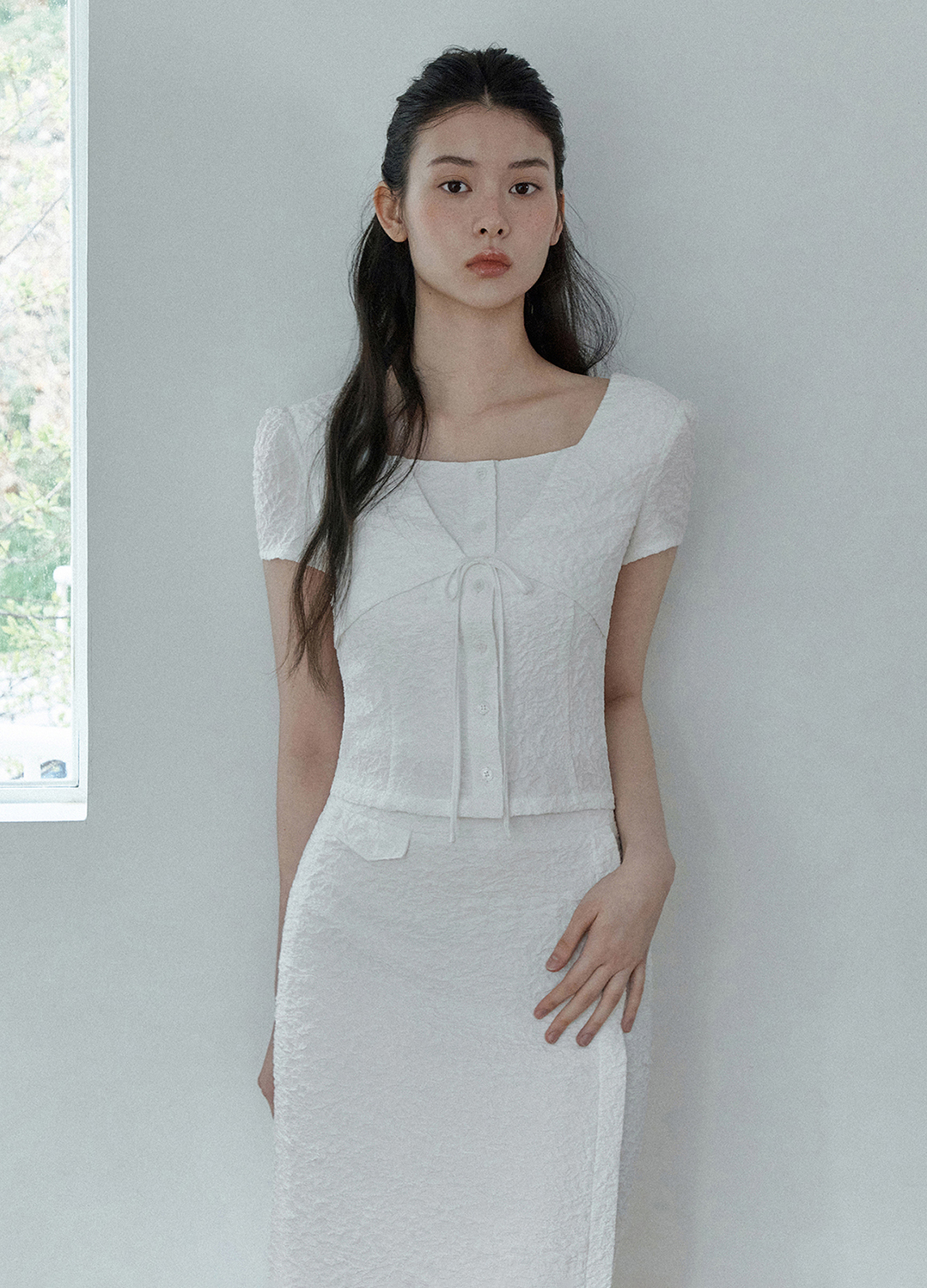 [Exclusive]텍스처 슬림 H라인 스커트_WHITE_10