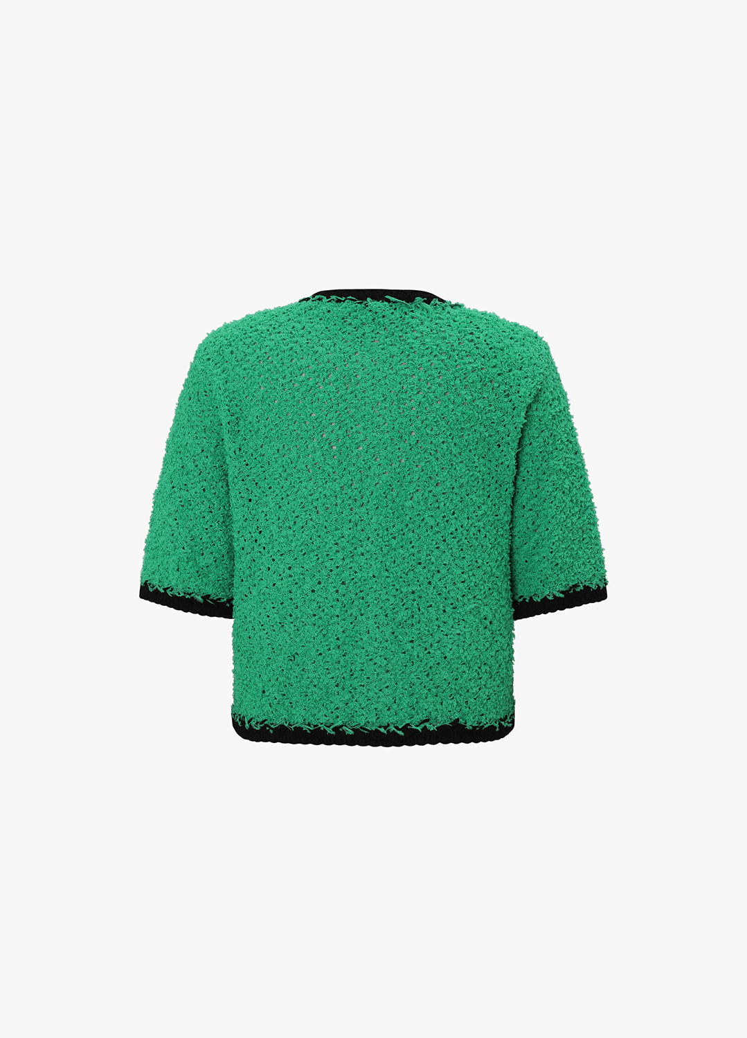 하프 슬리브 크롭 가디건_GREEN_8
