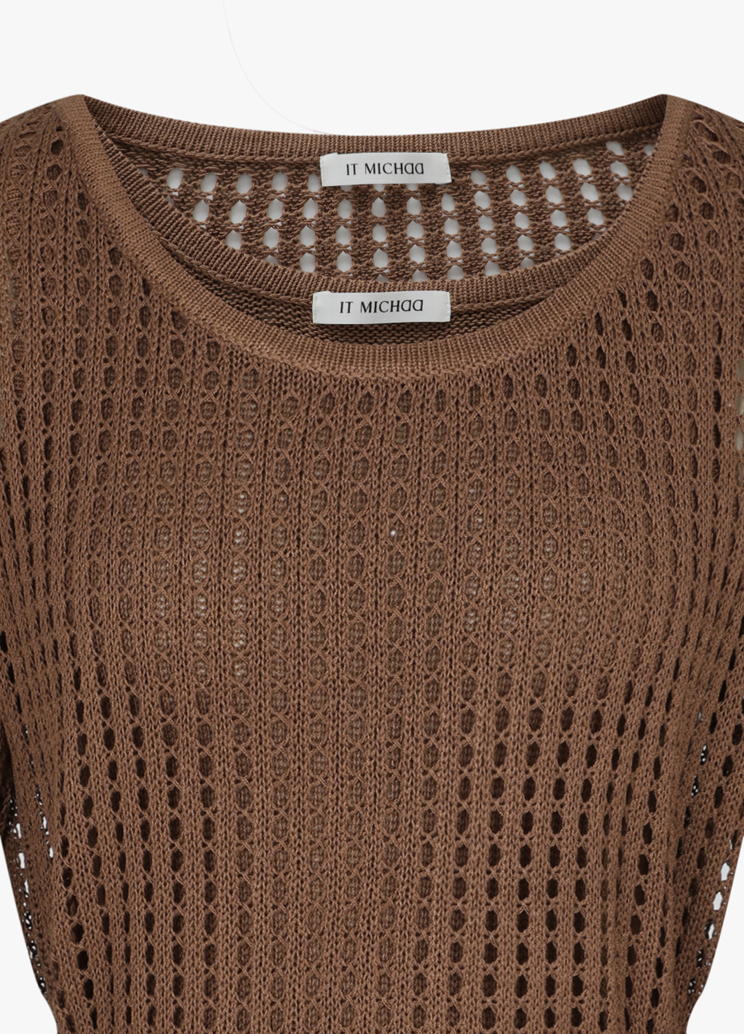 [Exclusive]오픈 니트 라운드넥 풀오버_BROWN_12