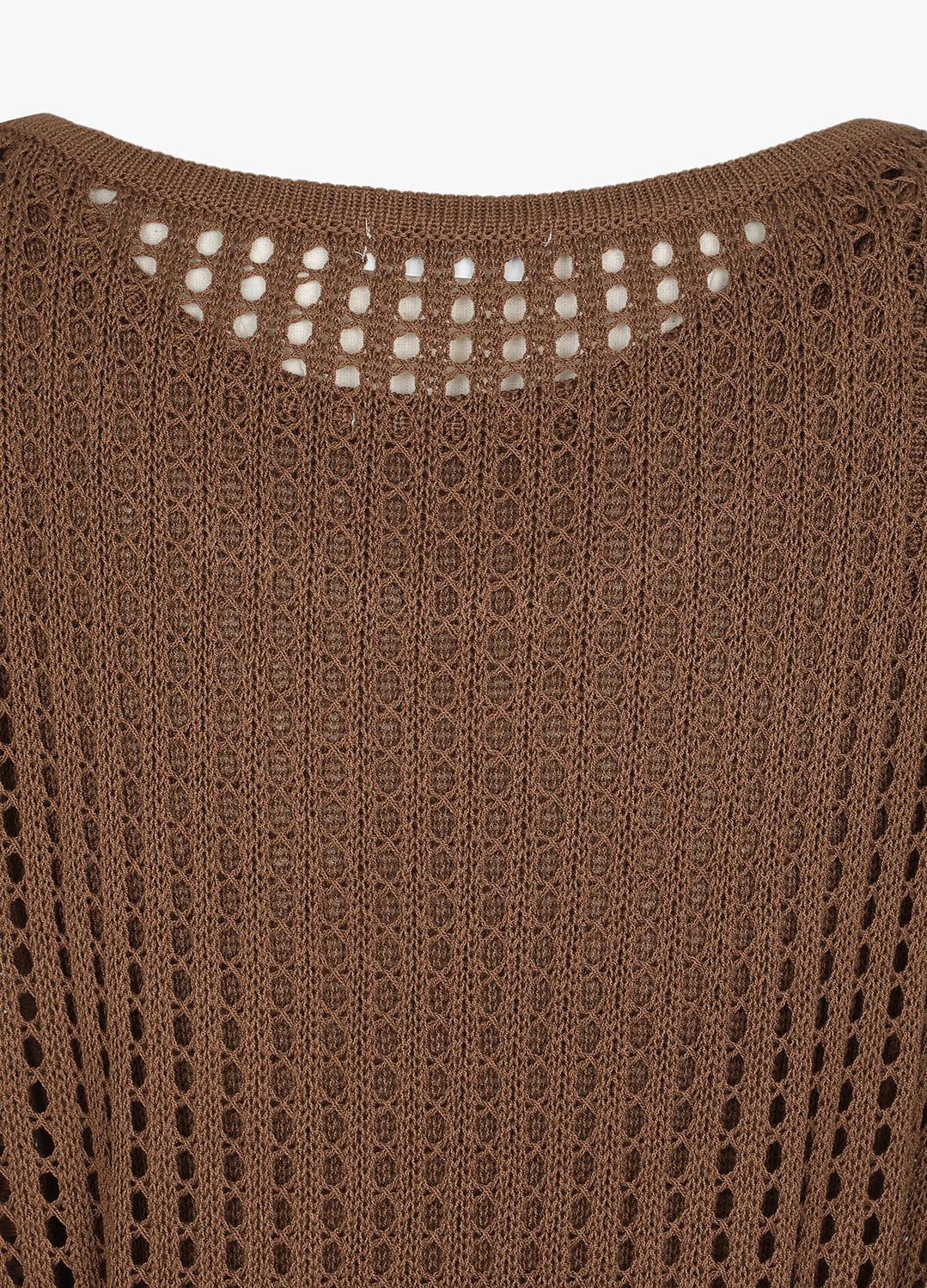 [Exclusive]오픈 니트 라운드넥 풀오버_BROWN_14