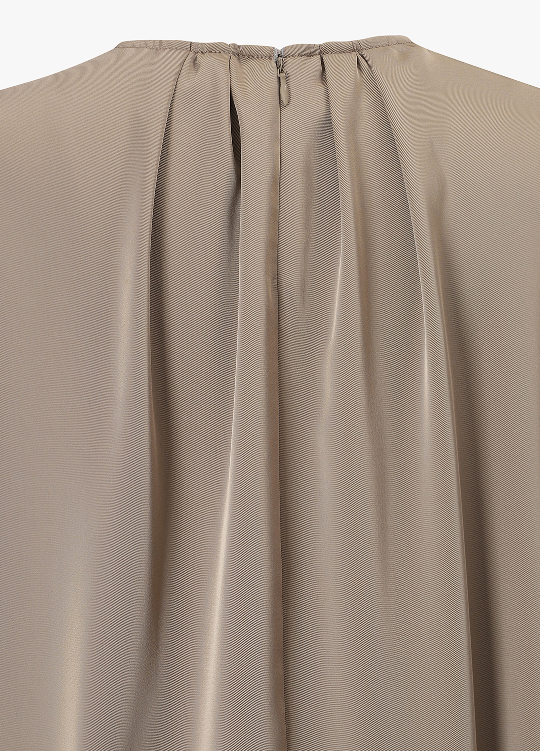 셔링넥 캡 슬리브 블라우스_KHAKI BEIGE_10
