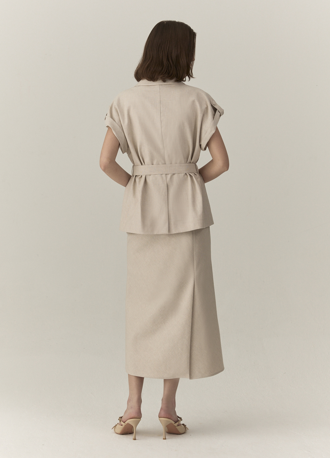 클래식 테일러드 칼라 자켓_LIGHT BEIGE_8