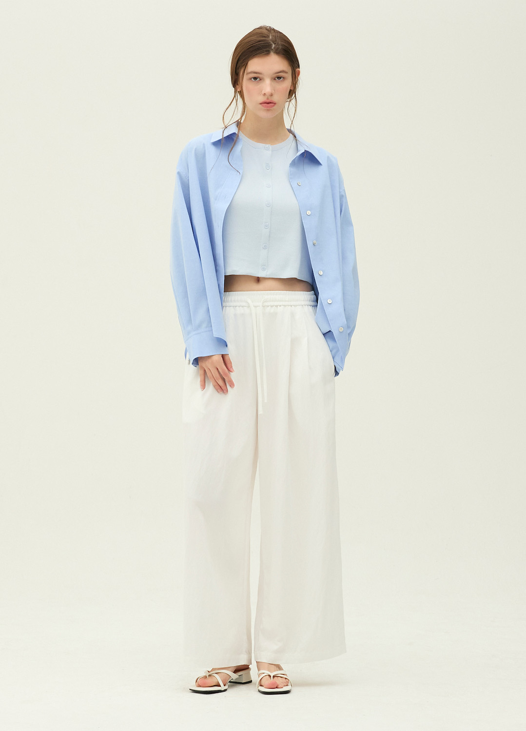 [시즌오프][EXCLUSIVE] 데일리 컴포트 와이드 팬츠_WHITE_9