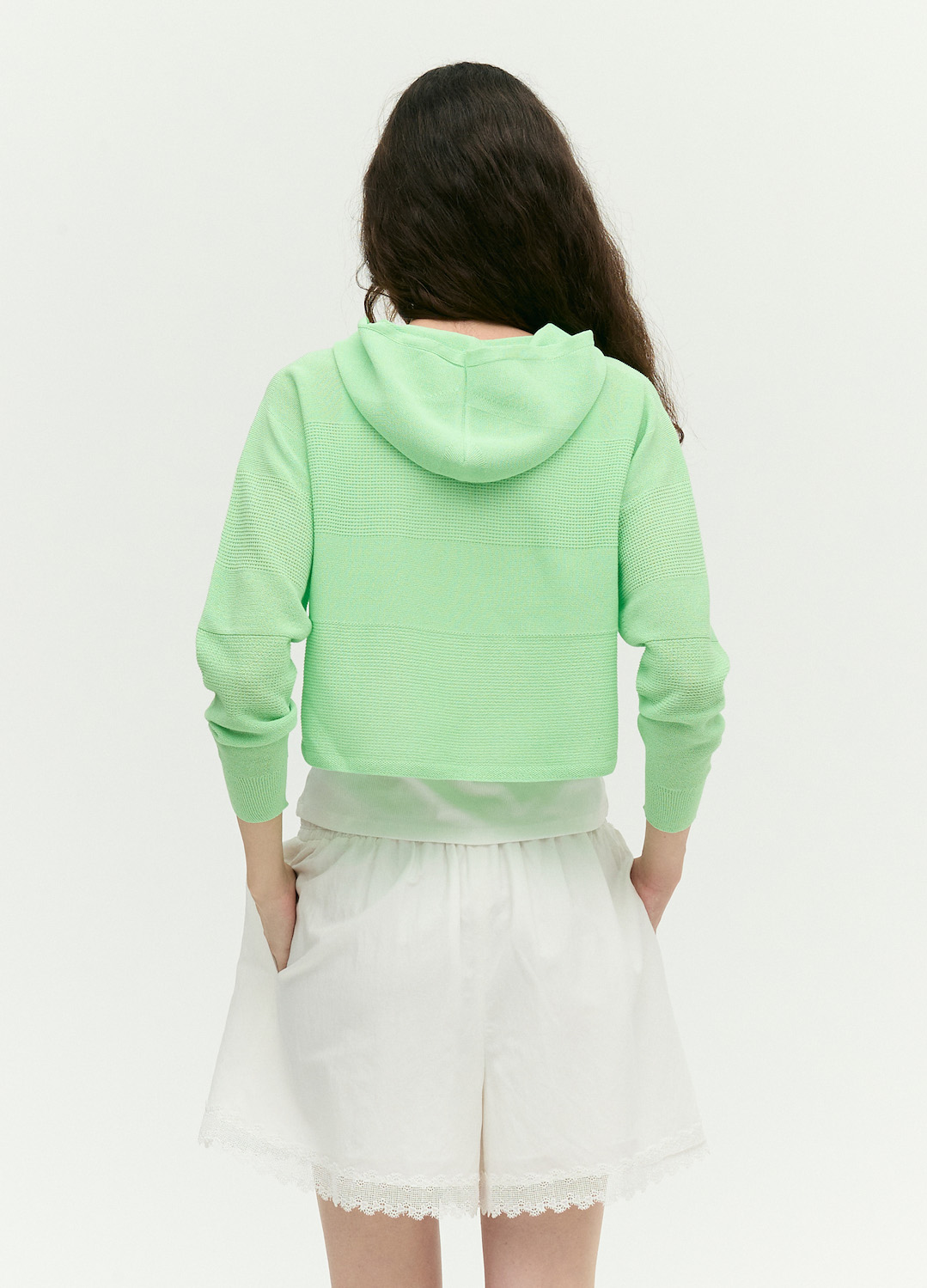 [시즌오프]크롭 니트 집업 가디건_LIGHT GREEN_8