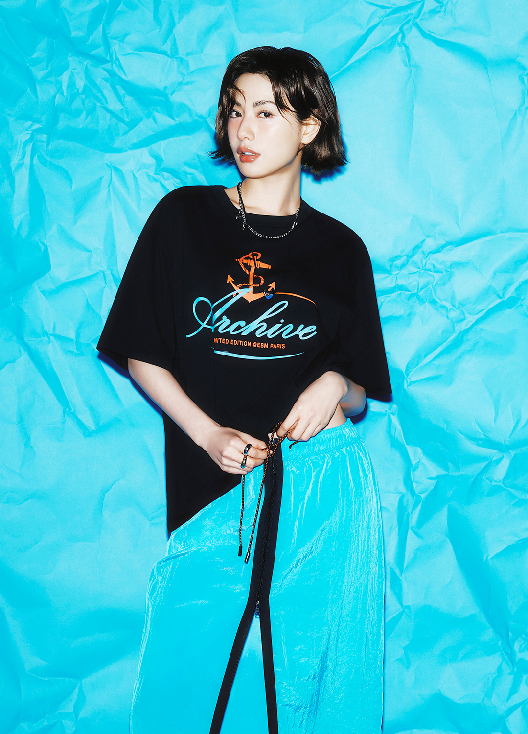 캐주얼 아트워크 티셔츠_BLACK_4