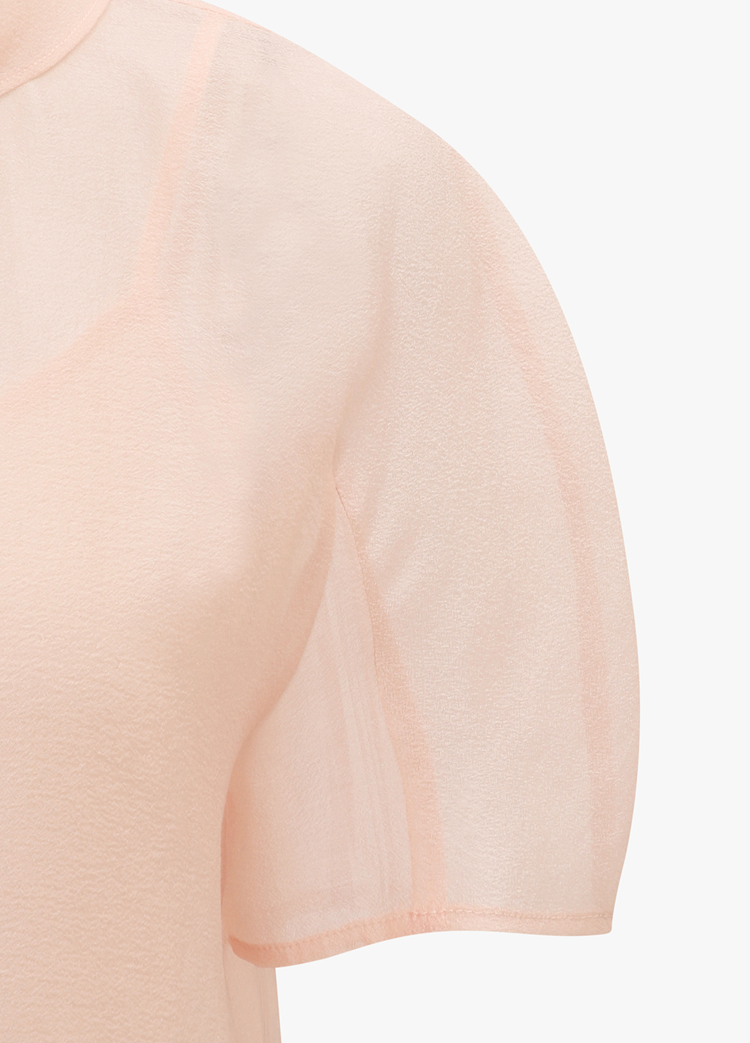 [Exclusive]하프 슬리브 시어 블라우스_LIGHT PINK_33