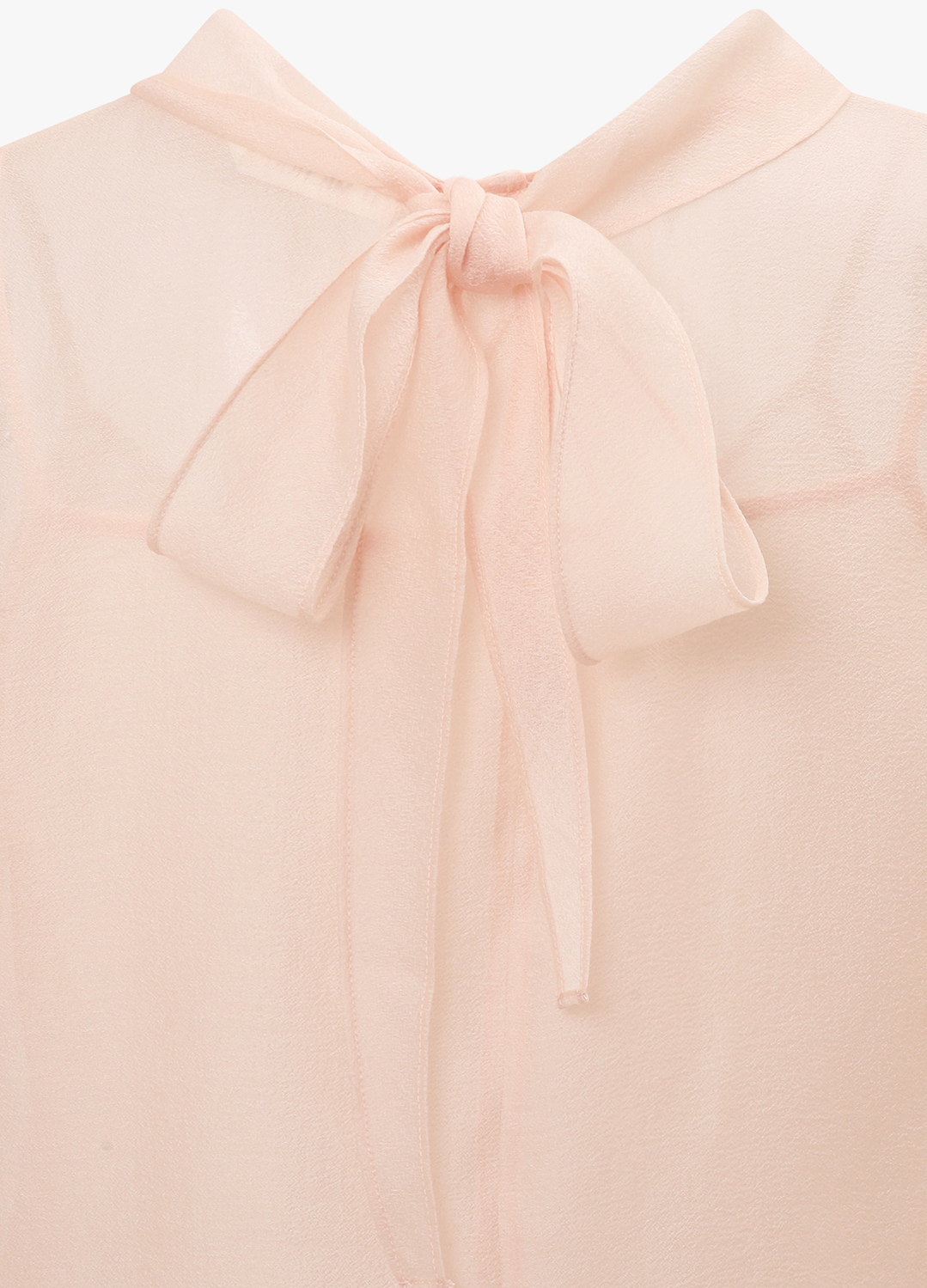 [Exclusive]하프 슬리브 시어 블라우스_LIGHT PINK_35
