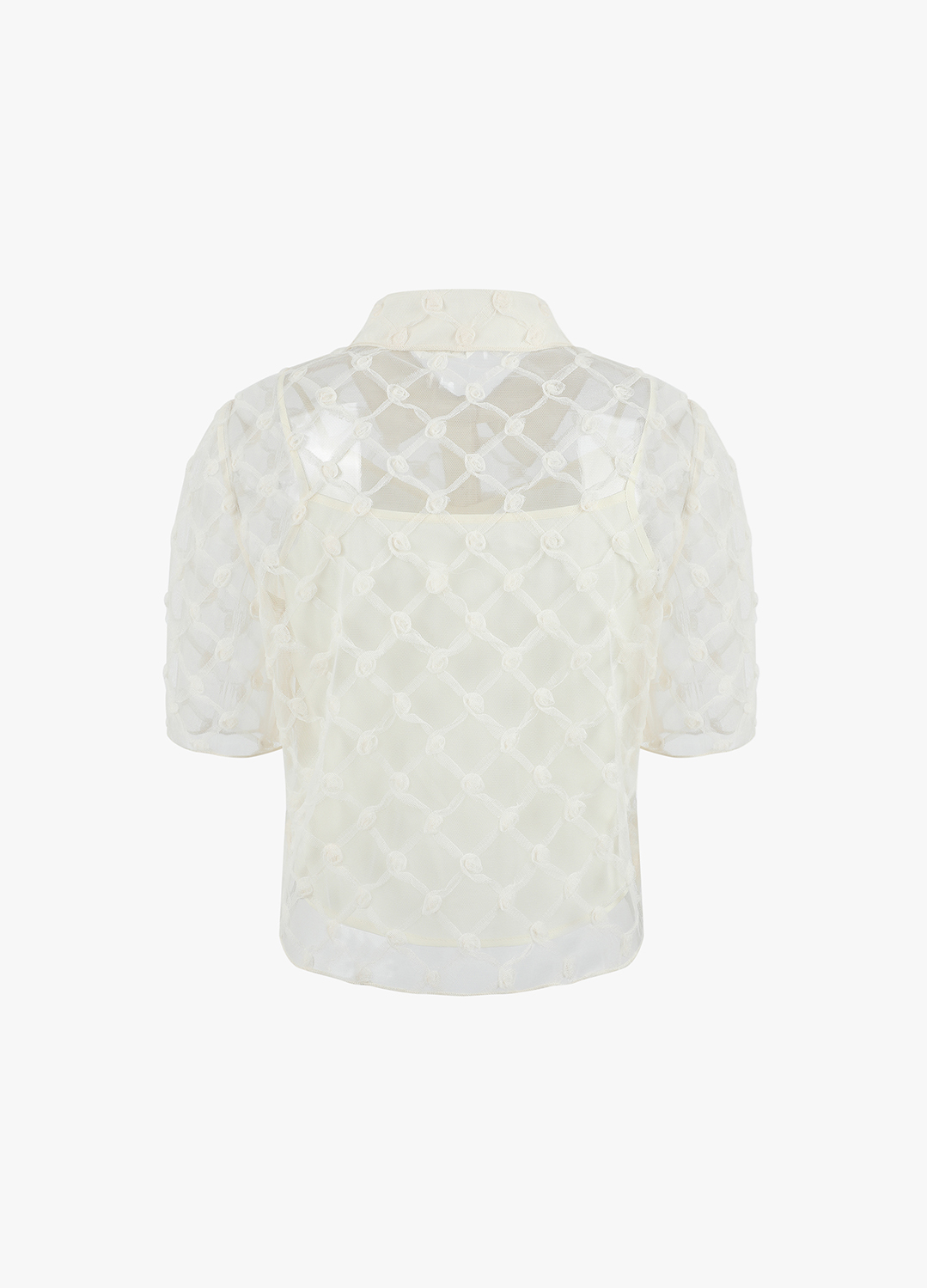플라워 텍스처 시어 셔츠 블라우스_LIGHT BEIGE_10