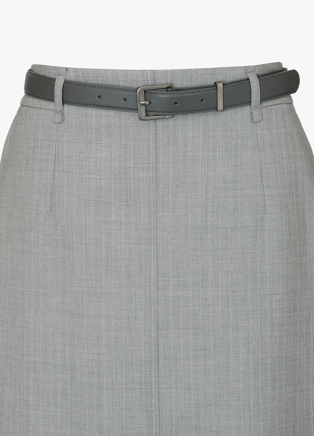벨트 포인트 H라인 스커트_GREY_10
