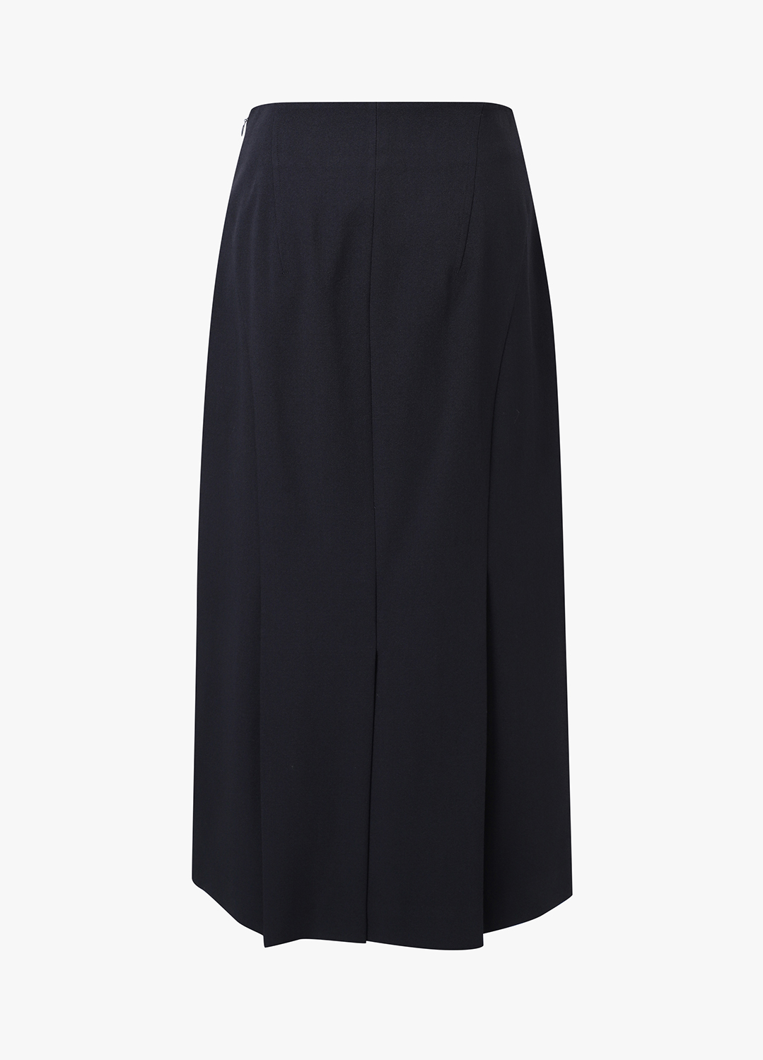클래식 슬릿 미디 스커트_DARK NAVY_8