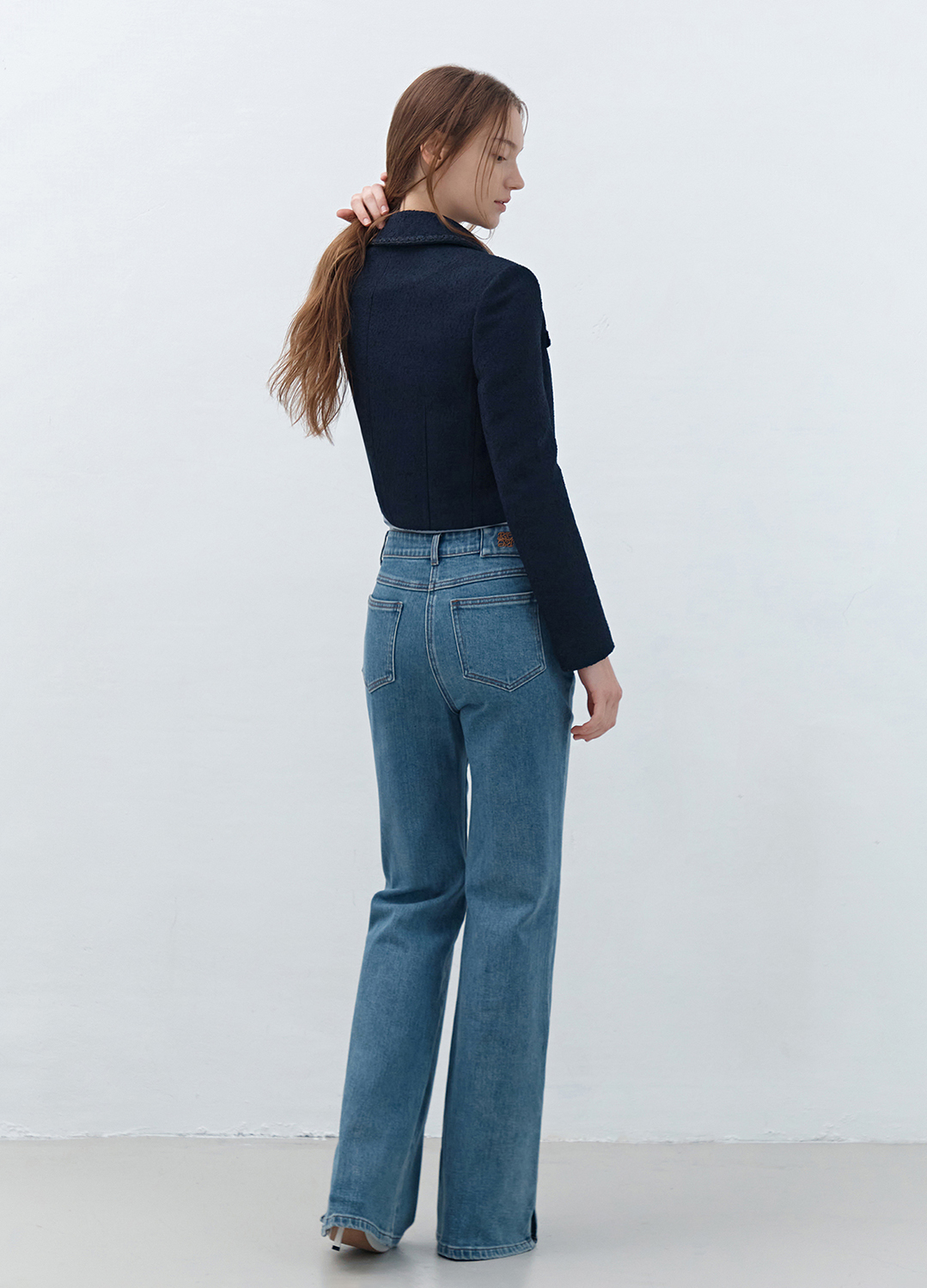 부츠컷 데님 팬츠_BLUE_7