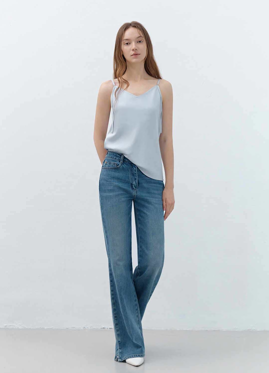 부츠컷 데님 팬츠_BLUE_8