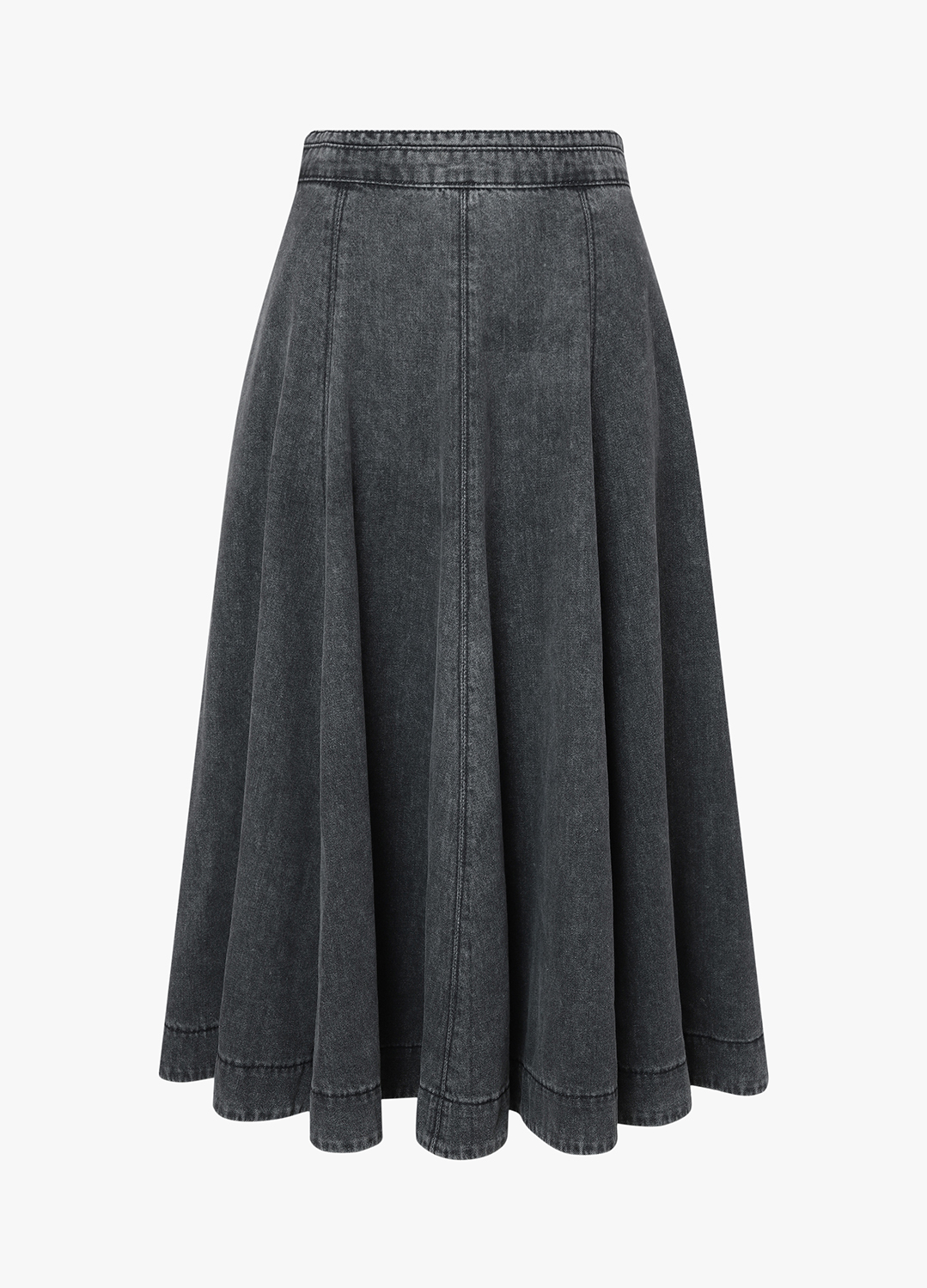 [7/24 순차배송]플레어 데님 스커트_GREY_10