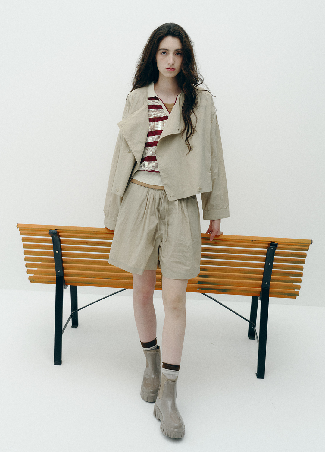 스트링 후드 윈드 자켓_BEIGE_6