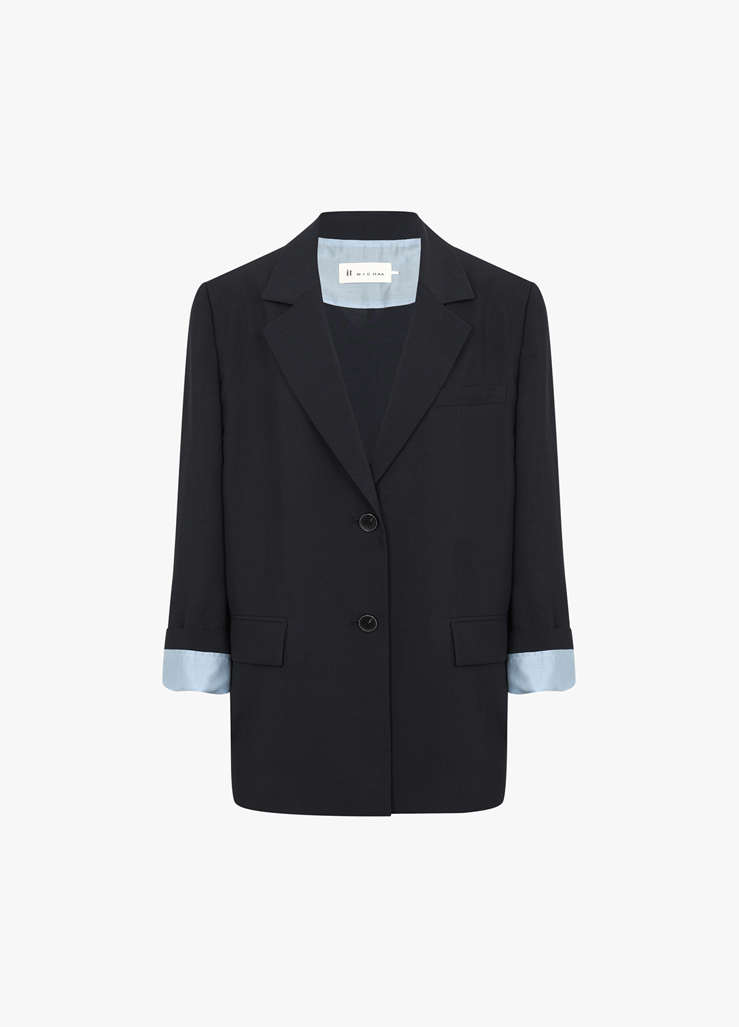 [7/28 순차배송]오버핏 싱글 테일러드 자켓_DARK NAVY_14