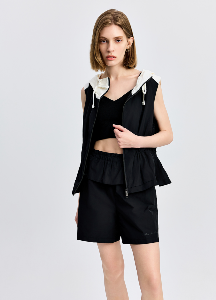 [EBM OUTLET]후드 베스트 점퍼