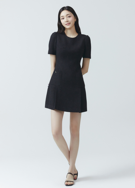 [Exclusive]트윙클 트위드 미니 원피스